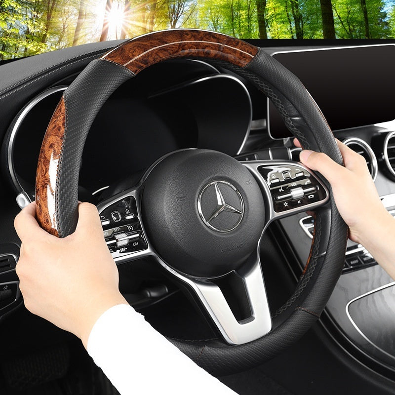 Steering Wheel New Year Crystal Car Cover Leather Modification