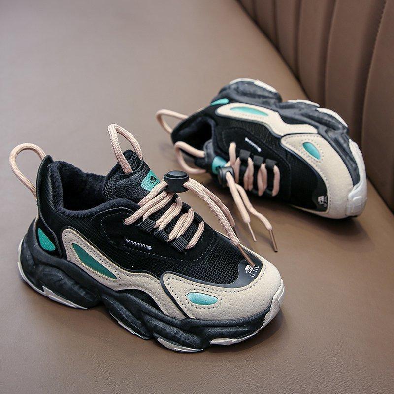 Winter Breathable Daily Round Toe Mesh Spot Low Top Solid Color  Daddy Shoes