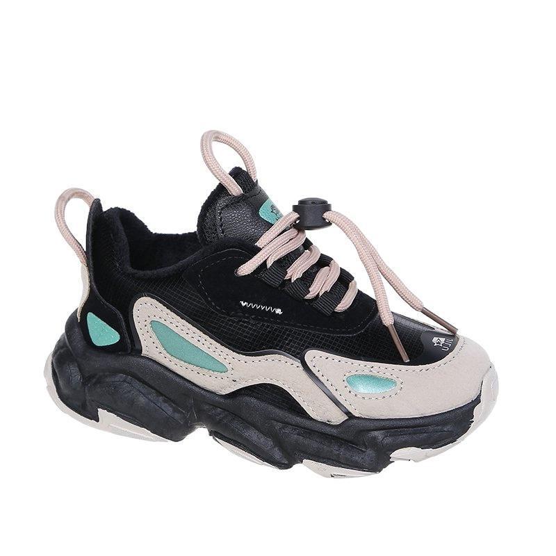 Winter Breathable Daily Round Toe Mesh Spot Low Top Solid Color  Daddy Shoes