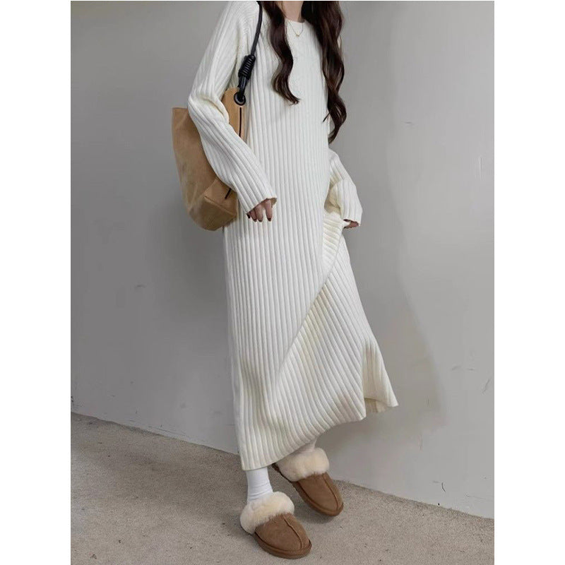 Springautumn Relaxed-style Long-sleeve Dress For Women
