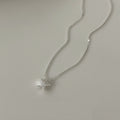S925 Sterling Silver Brushed Star Necklace For Women