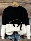 Womens Christmas Pullover Fleece Long-Sleeve Sweater