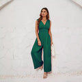 Sleeveless Stylish Waist-cinching Jumpsuit For Women
