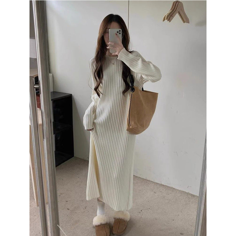 Springautumn Relaxed-style Long-sleeve Dress For Women