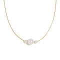 Simple And Elegant Titanium Steel Pearl Snake Chain Necklace For WomenDoes Not Fade
