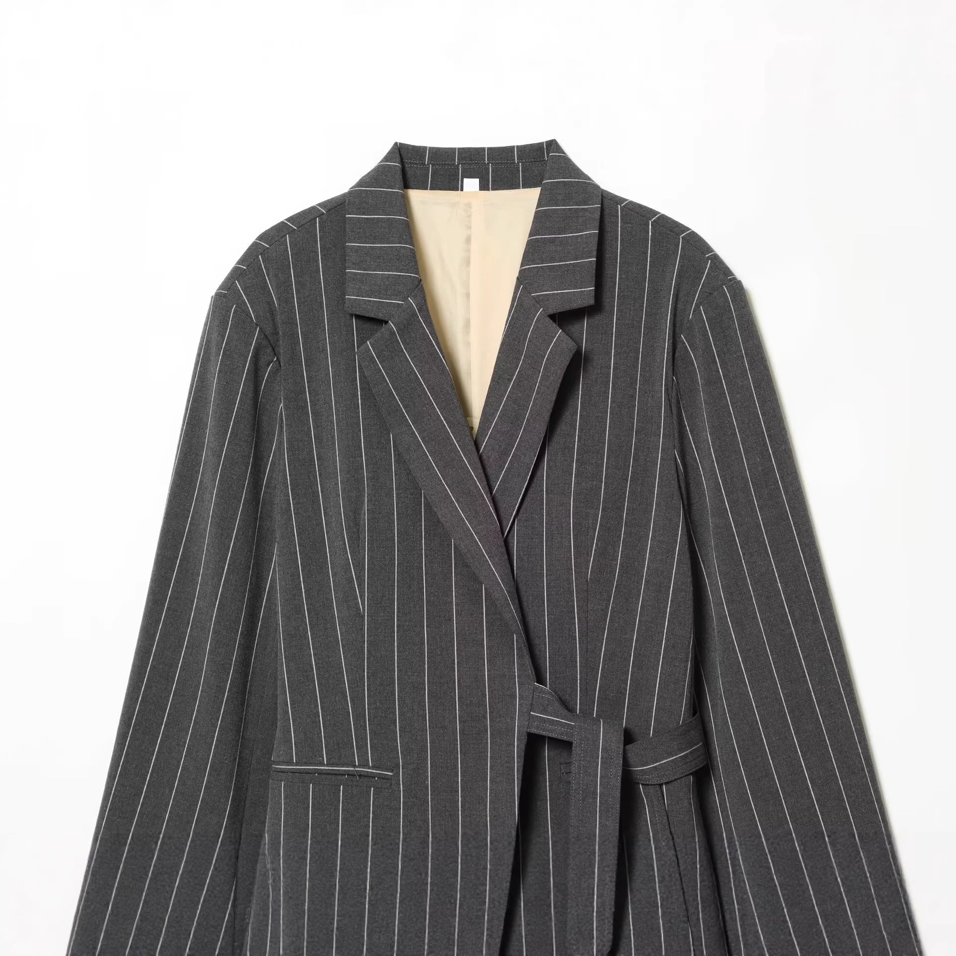 Stylish Wrap-style Belted Casual Suit Pants