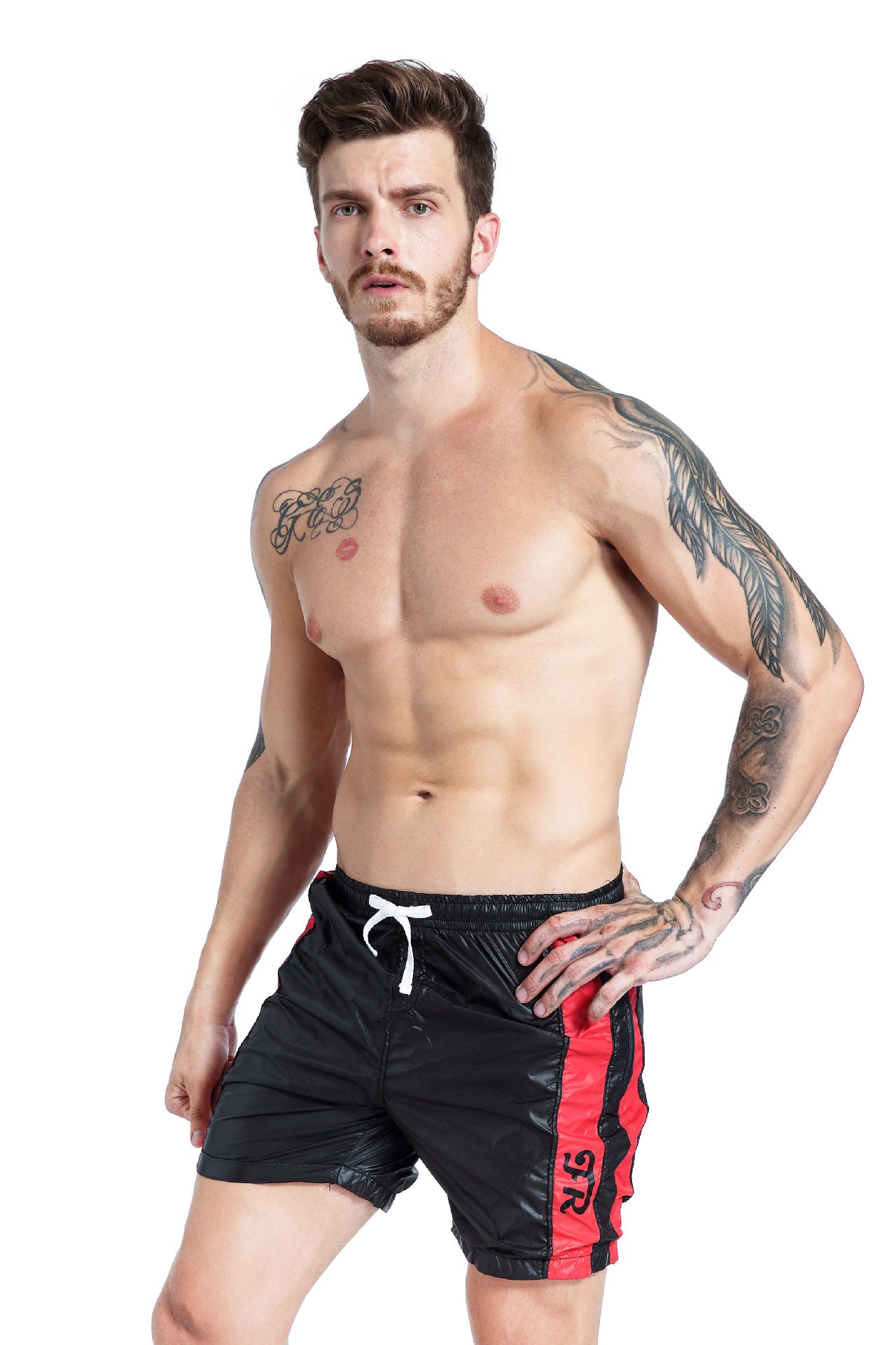 Men's Casual Multicolor Lace-up Sports Shorts