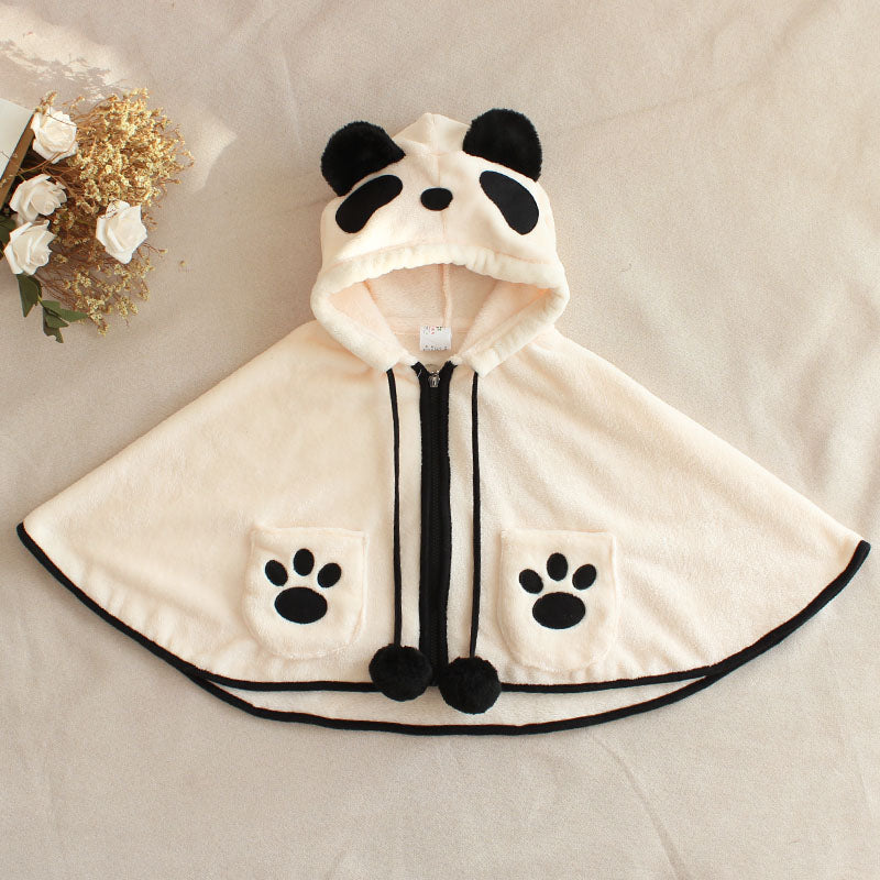 Panda Cape panda hood with pocket Cape
