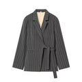 Stylish Wrap-style Belted Casual Suit Pants