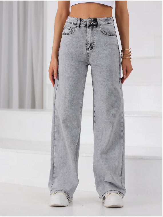 Loose Wide-leg Womens Denim Jeans