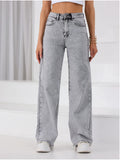 Loose Wide-leg Womens Denim Jeans