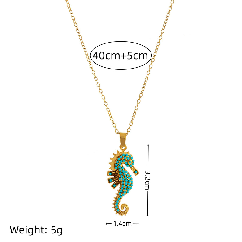 Fashionable Stainless Steel Diamond-encrusted Necklace Pendant