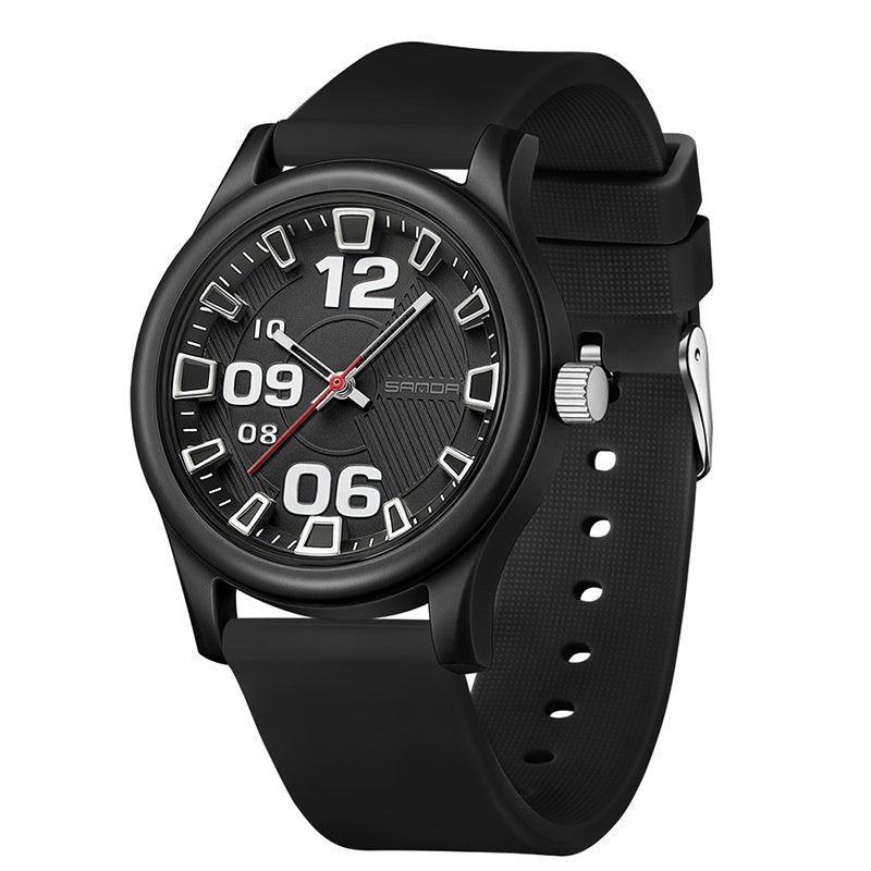 Color-blocking Waterproof Silicone Strap Kids' Quartz Watch