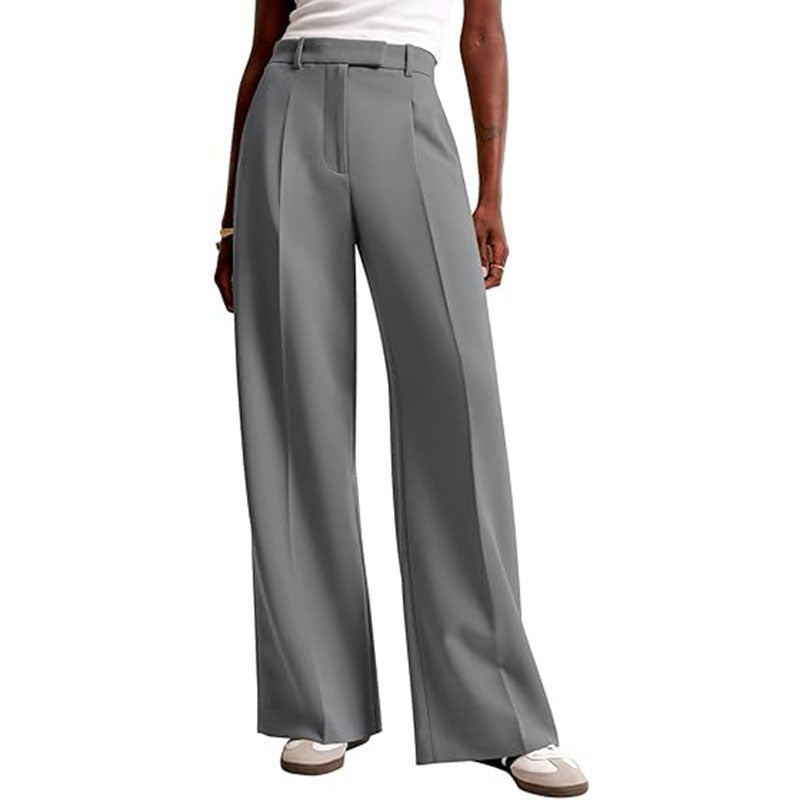 Casual Straight-Leg Business Suit Pants For Women