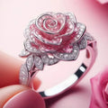 Fashionable Flower Ultra-Shimmering Full-Diamond Ring