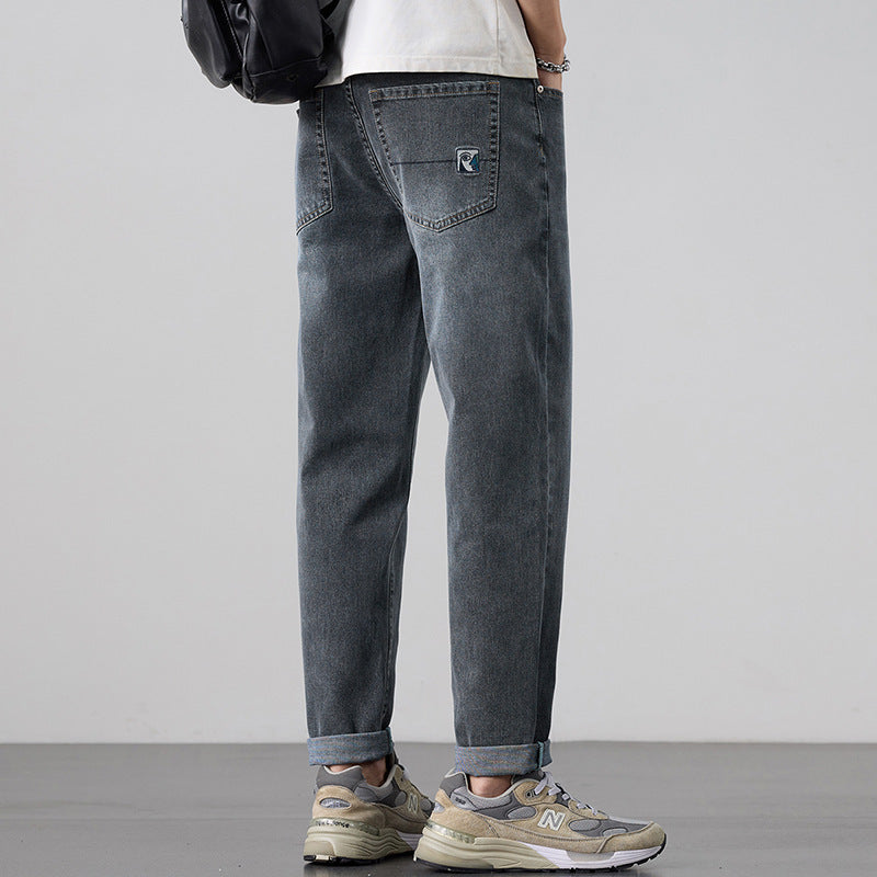 Spring New Mens Stretch Slim-Fit Denim Jeans