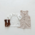 Short Sleeve Jacket Two-piece Baby Bib Suit