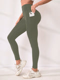 New High-waisted Sexy Slimming Solid-color Leggings For Running And Outdoor Sports