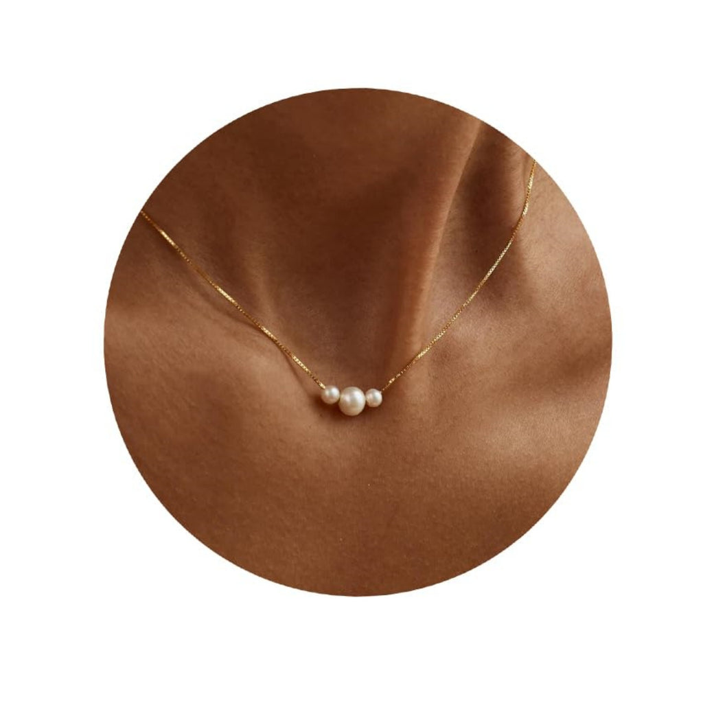Simple And Elegant Titanium Steel Pearl Snake Chain Necklace For WomenDoes Not Fade
