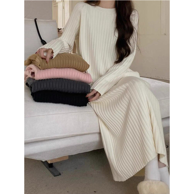 Springautumn Relaxed-style Long-sleeve Dress For Women