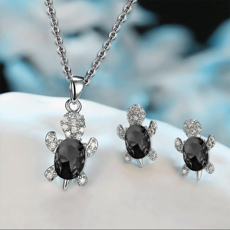 Turtle Earrings And Necklace Set For Women, Niche Design Style