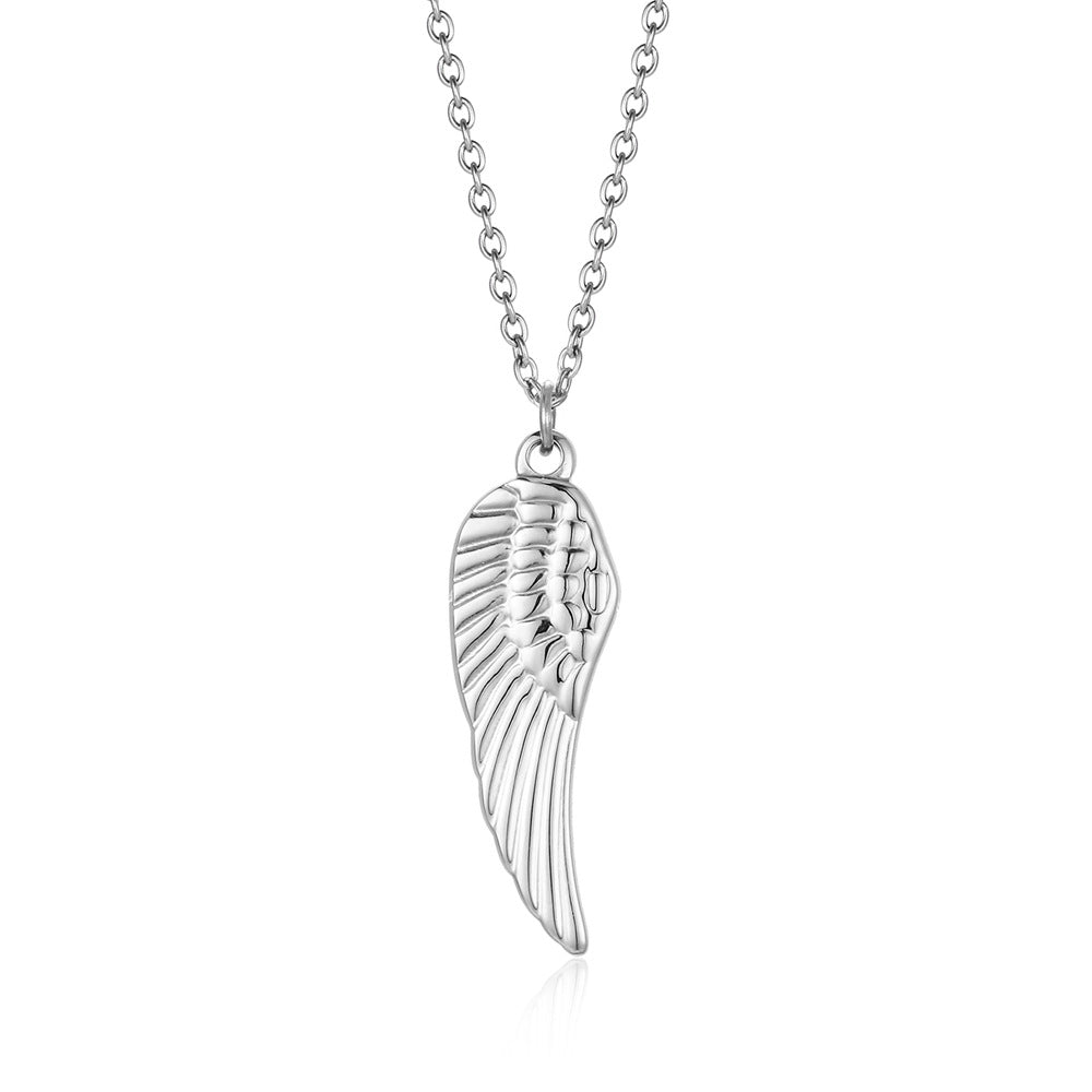 Feather Titanium Steel Necklace For Men And Women A Versatile Collarbone Chain